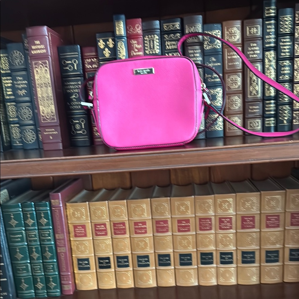 Kate Spade Pink Crossbody Bag with Gold Clasp